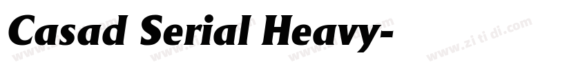 Casad Serial Heavy字体转换